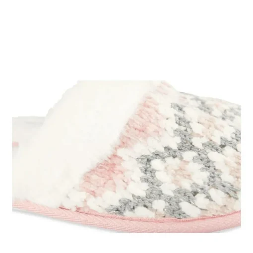 Chaussons ROSE Femme Motif Uni A Enfiler