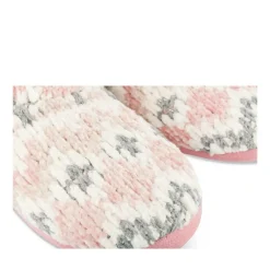 Chaussons ROSE Femme Motif Uni A Enfiler