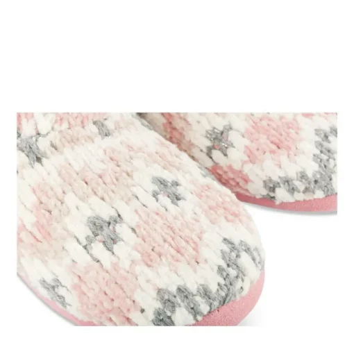 Chaussons ROSE Femme Motif Uni A Enfiler