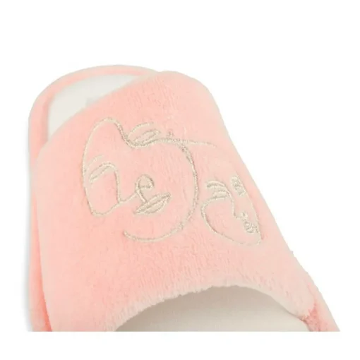 Chaussons ROSE Femme Motif Uni A Enfiler