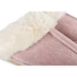 Chaussons ROSE Femme Motif Uni A Enfiler