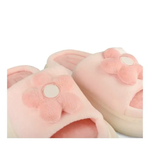 Chaussons ROSE Femme Motif Uni A Enfiler