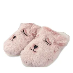 Chaussons ROSE Femme Motif Animal A Enfiler