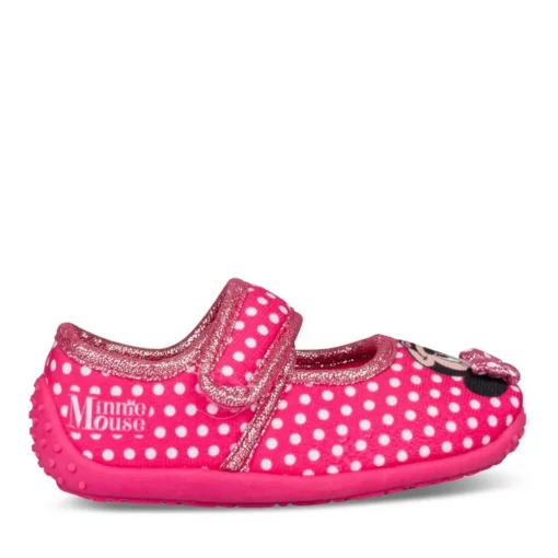 Chaussons ROSE Fille Motif A Pois Scratch