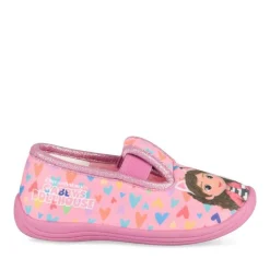 Chaussons ROSE Fille Motif Coeurs A Enfiler