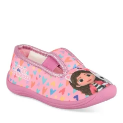 Chaussons ROSE Fille Motif Coeurs A Enfiler