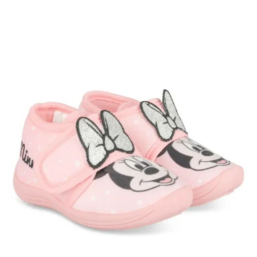 Chaussons ROSE Fille Motif A Pois Scratch