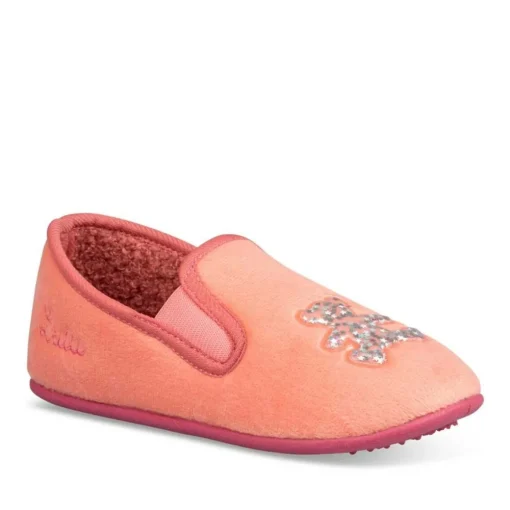 Chaussons ROSE Fille Motif Uni A Enfiler