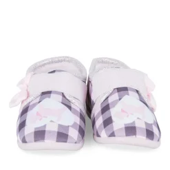 Chaussons ROSE Fille Motif Carreaux Elastique