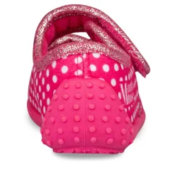 Chaussons ROSE Fille Motif A Pois Scratch