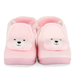 Chaussons ROSE Fille Motif Animal Fermeture éclair