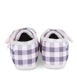 Chaussons ROSE Fille Motif Carreaux Elastique