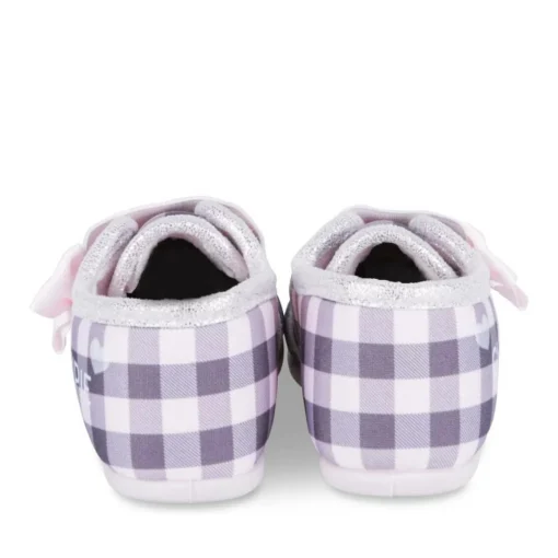 Chaussons ROSE Fille Motif Carreaux Elastique
