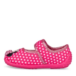 Chaussons ROSE Fille Motif A Pois Scratch