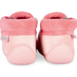 Chaussons ROSE Fille Motif Uni Fermeture éclair