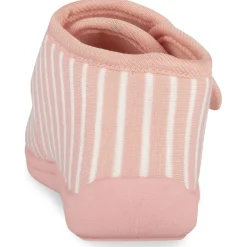 Chaussons ROSE Fille Motif Rayures Scratch