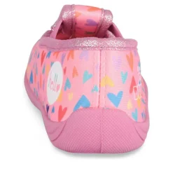 Chaussons ROSE Fille Motif Coeurs A Enfiler