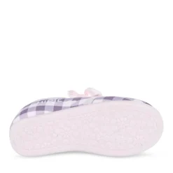 Chaussons ROSE Fille Motif Carreaux Elastique