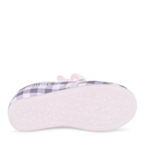 Chaussons ROSE Fille Motif Carreaux Elastique