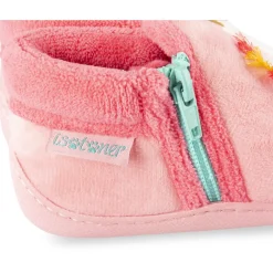 Chaussons ROSE Fille Motif Uni Fermeture éclair