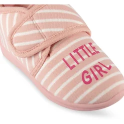 Chaussons ROSE Fille Motif Rayures Scratch