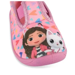 Chaussons ROSE Fille Motif Coeurs A Enfiler
