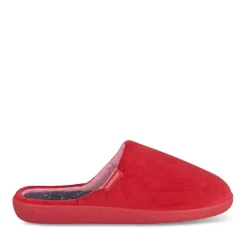 Chaussons ROUGE Femme Motif Uni A Enfiler