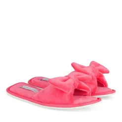Chaussons ROUGE Femme Motif Uni A Enfiler