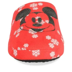 Chaussons ROUGE Femme Motif Carreaux A Enfiler