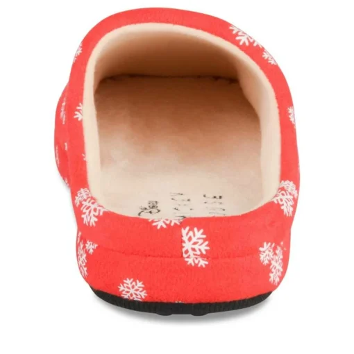 Chaussons ROUGE Femme Motif Carreaux A Enfiler