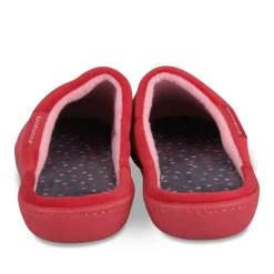 Chaussons ROUGE Femme Motif Uni A Enfiler