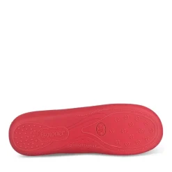 Chaussons ROUGE Femme Motif Uni A Enfiler