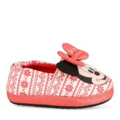 Chaussons ROUGE Fille Motif Uni A Enfiler