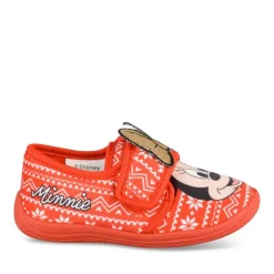 Chaussons ROUGE Fille Motif Uni Scratch