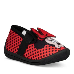 Chaussons ROUGE Fille Motif A Pois A Enfiler