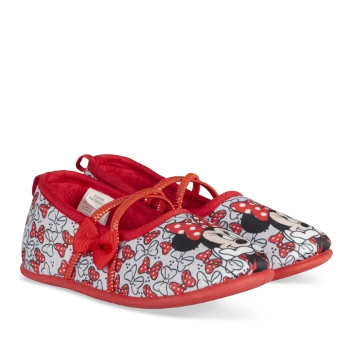 Chaussons ROUGE Fille Motif Multicolore Elastique