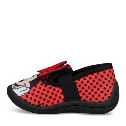 Chaussons ROUGE Fille Motif A Pois A Enfiler