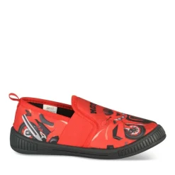 Chaussons ROUGE Garçon Motif Uni A Enfiler
