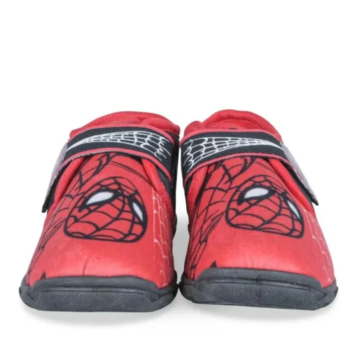 Chaussons ROUGE Garçon Motif Uni Scratch