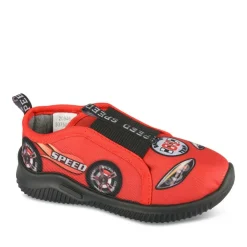 Chaussons ROUGE Garçon Motif Uni A Enfiler