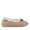 Chaussons TAUPE Femme Motif Uni A Enfiler