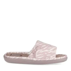 Chaussons TAUPE Femme Motif Uni A Enfiler