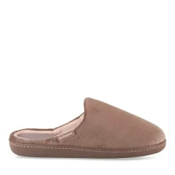 Chaussons TAUPE Femme Motif Uni A Enfiler