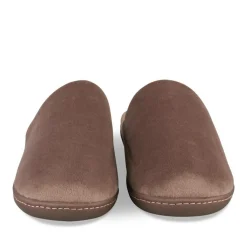 Chaussons TAUPE Femme Motif Uni A Enfiler