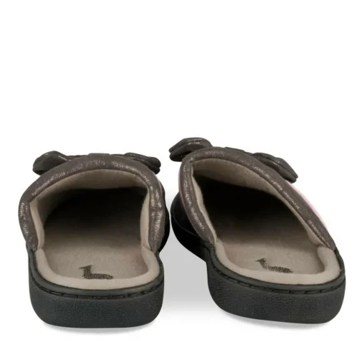 Chaussons TAUPE Femme Motif Uni A Enfiler