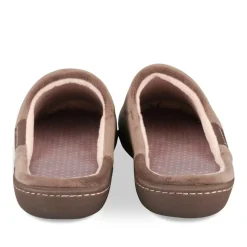 Chaussons TAUPE Femme Motif Uni A Enfiler
