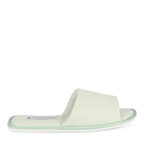 Chaussons VERT Femme Motif Uni A Enfiler