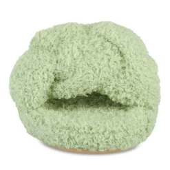 Chaussons VERT Femme Motif Uni A Enfiler