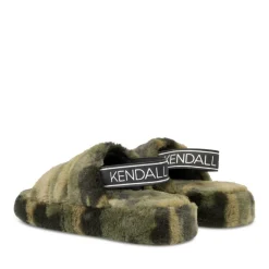 Chaussons VERT Femme Motif Camouflage Elastique