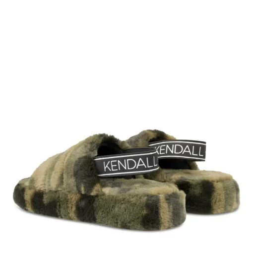 Chaussons VERT Femme Motif Camouflage Elastique